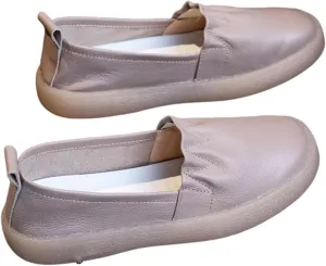 Women's 2024 Non Slip Slip-On Breathable Leather Nursing Shoes, Healthcare Orthopedic Nursing Shoes with Arch Support, for Medical Workers, Doctors, Healthcare Providers