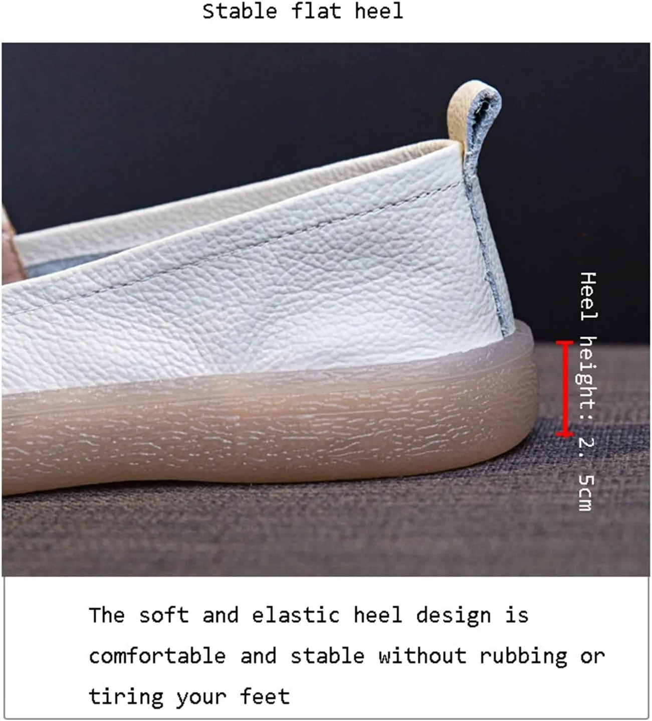 Women's 2024 Non Slip Slip-On Breathable Leather Nursing Shoes, Healthcare Orthopedic Nursing Shoes with Arch Support, for Medical Workers, Doctors, Healthcare Providers