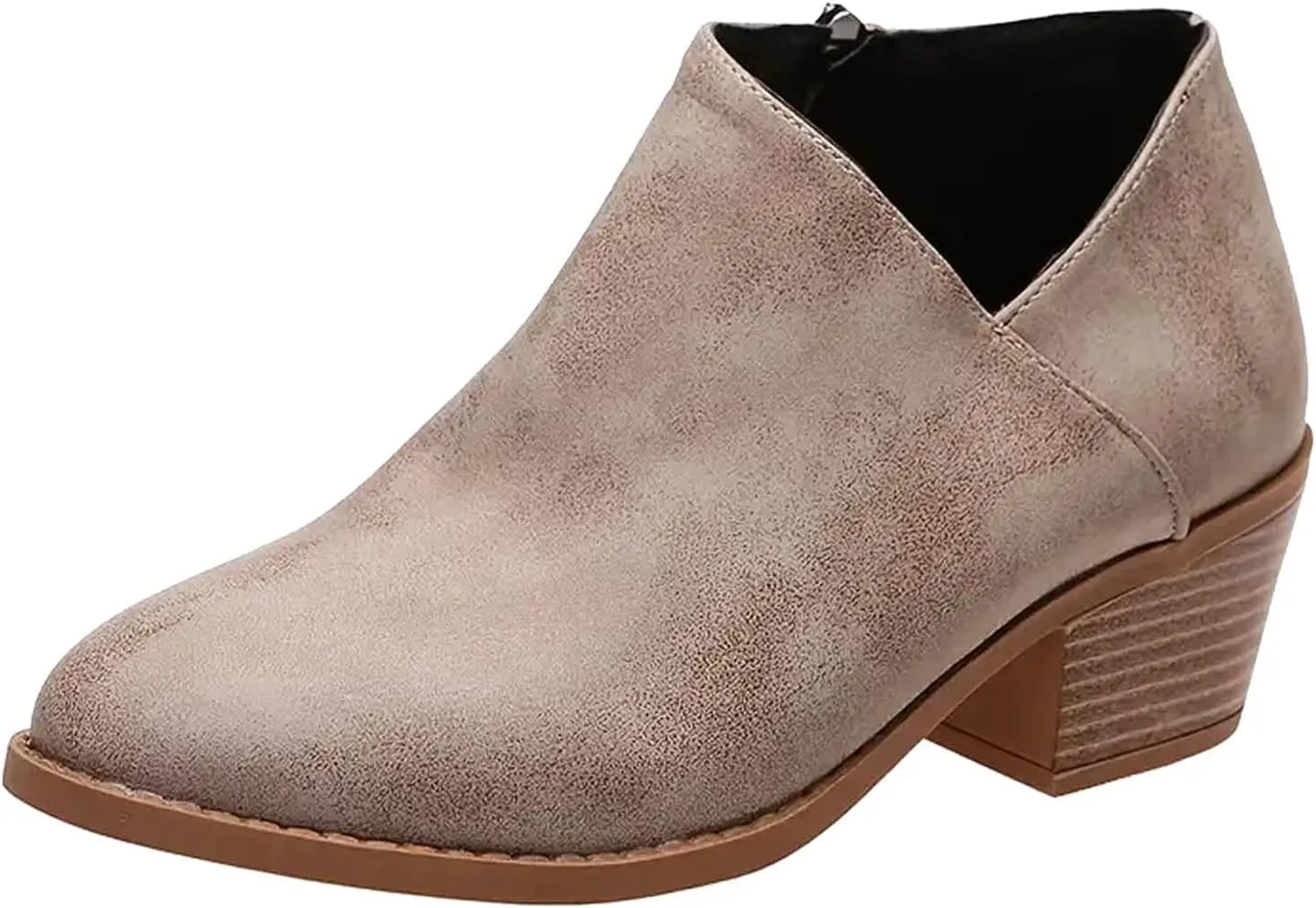 Women's Ankle Boot Fashion Boots Low Heels Riding Boots for Women Soft Leather for Comfortable Interior Fit Boots