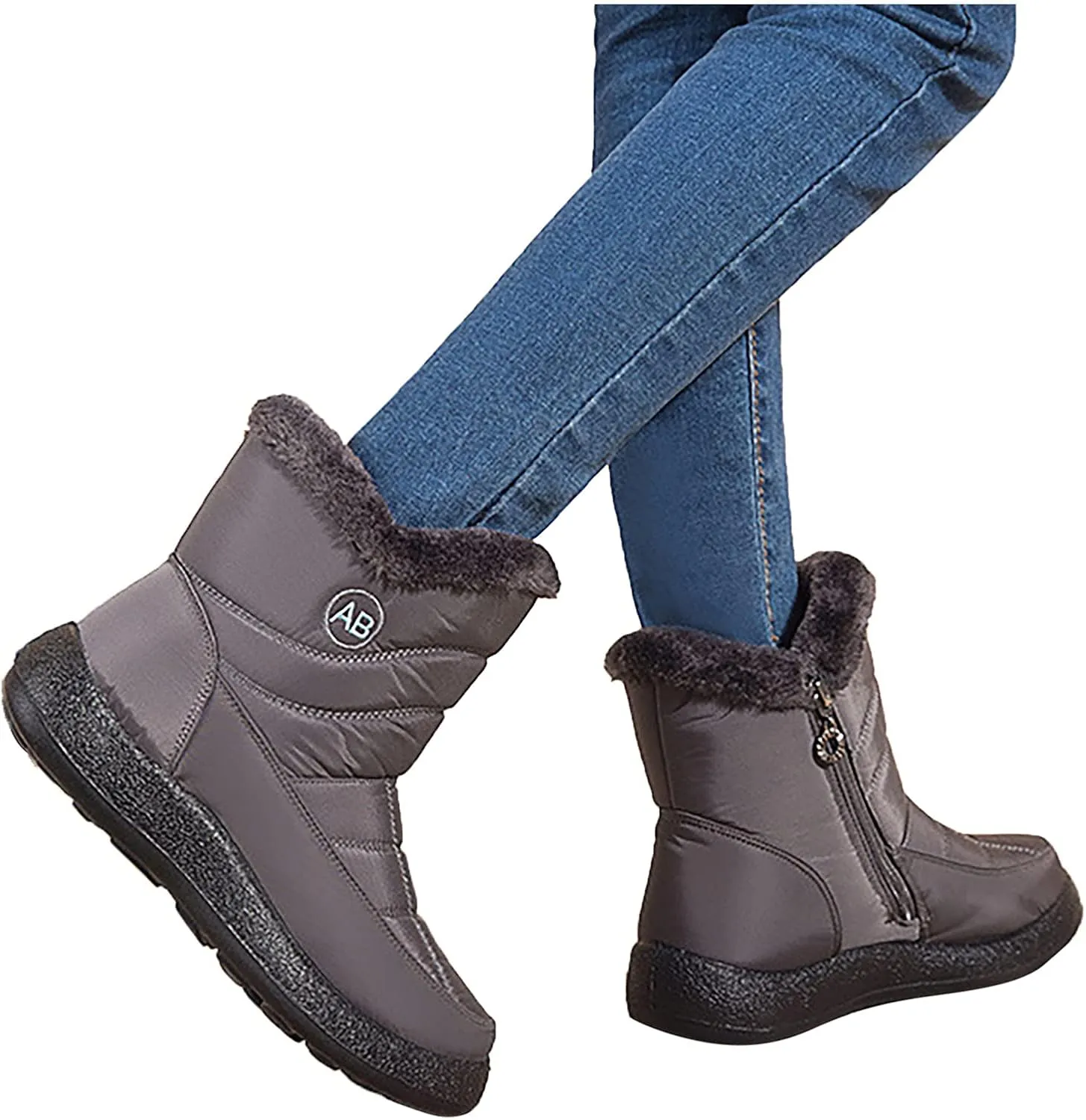 Women's Ankle Snow Boots Waterproof Womens Winter Boots Winter Boots Women Size 8 Black Winter Boots Womens Waterproof Wide Winter Boot for Women Working