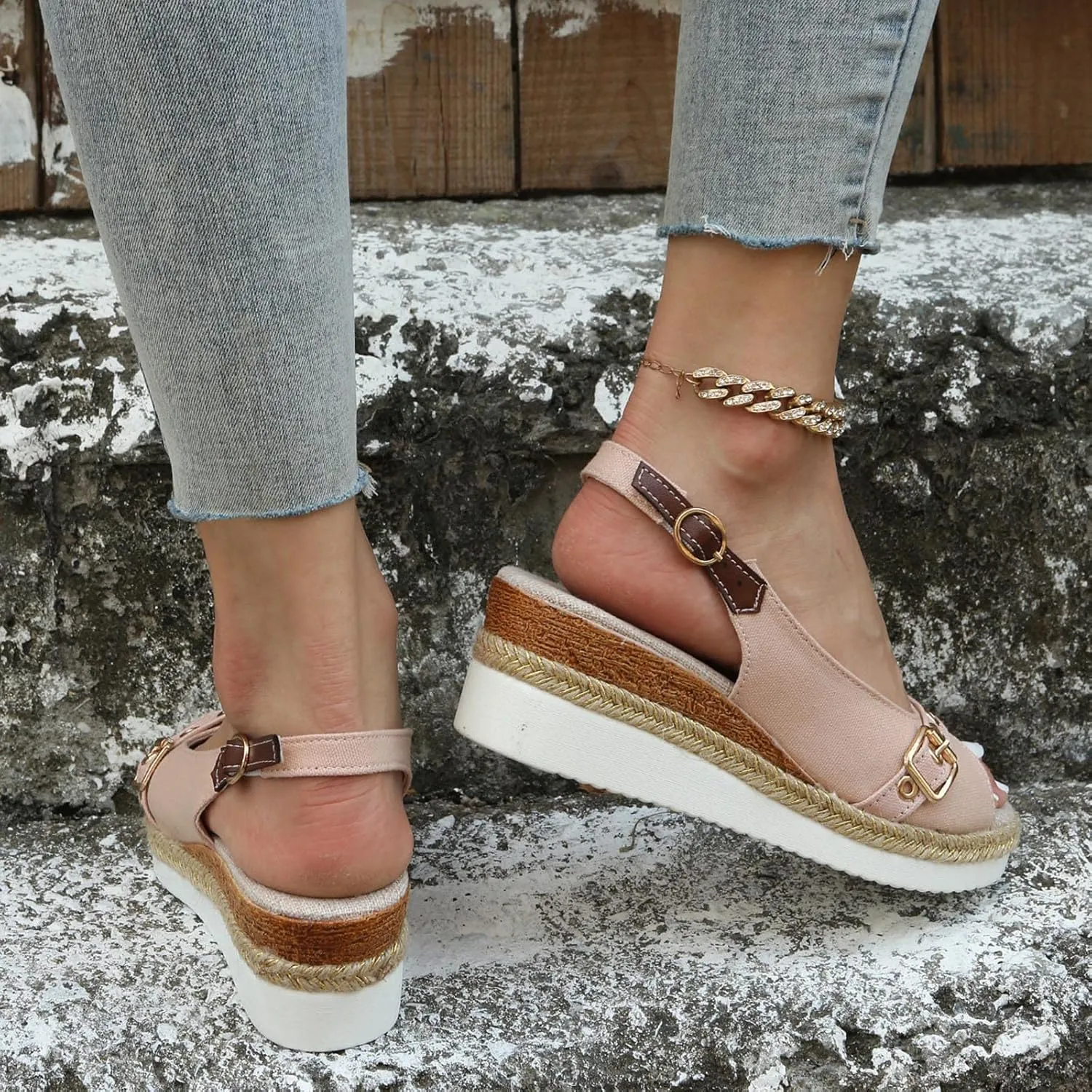 Women's Arch Support Platform Sandals Casual Summer Women Wedge Heels Shoes Orthopedic Hiking Sandals