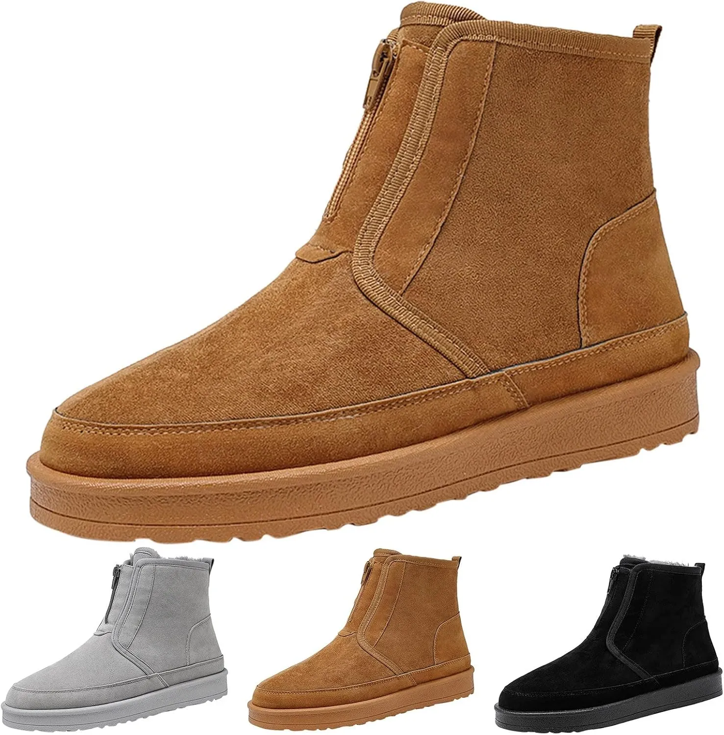 Womens Brown Snow Boots Size 11 Snow Boot Women Wide Ecetana Women Snow Slip on Waterproof Boots 7 Shoes, Female Mid Calf Winter Boots for Women Black Womens Tall Waterproof Boots