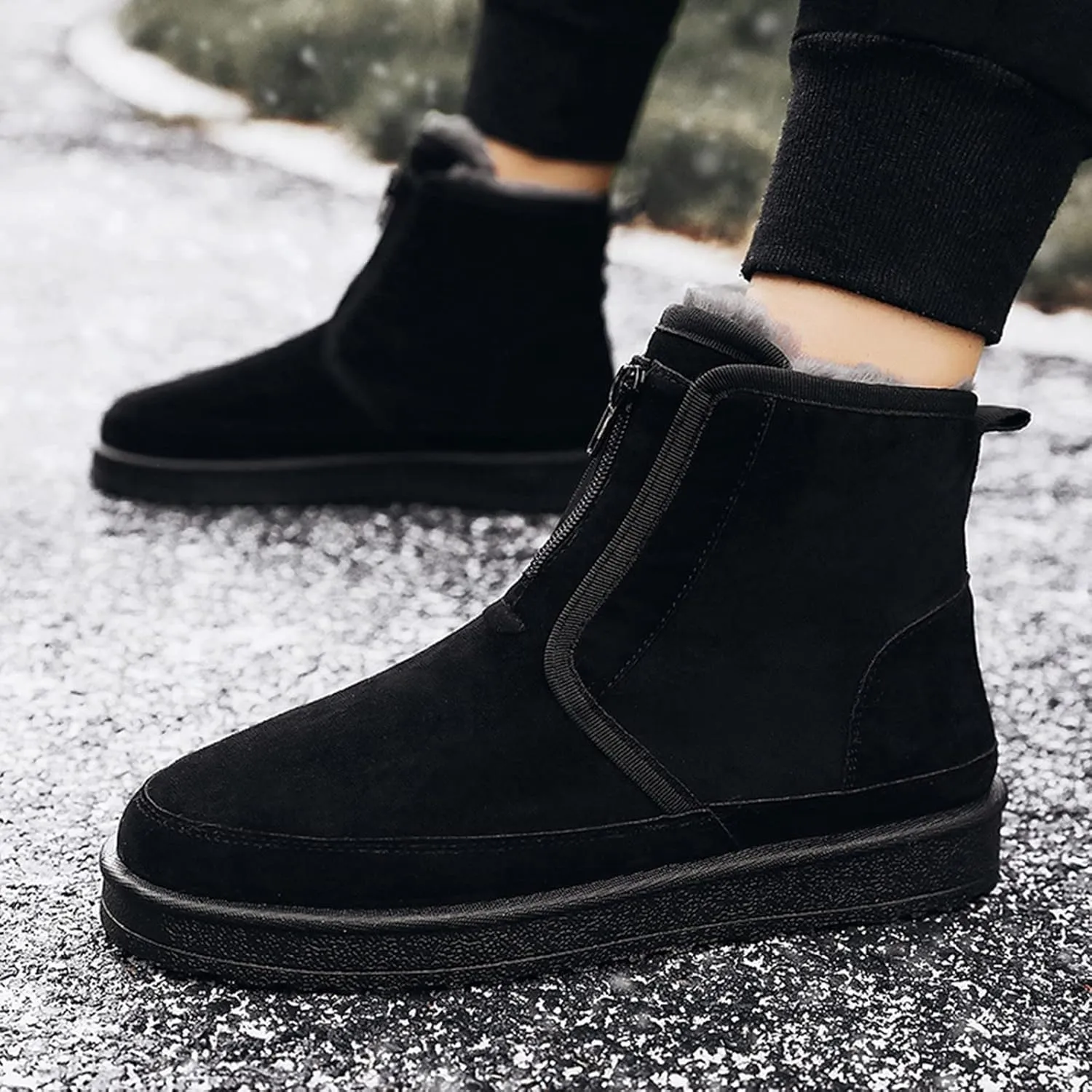 Womens Brown Snow Boots Size 11 Snow Boot Women Wide Ecetana Women Snow Slip on Waterproof Boots 7 Shoes, Female Mid Calf Winter Boots for Women Black Womens Tall Waterproof Boots