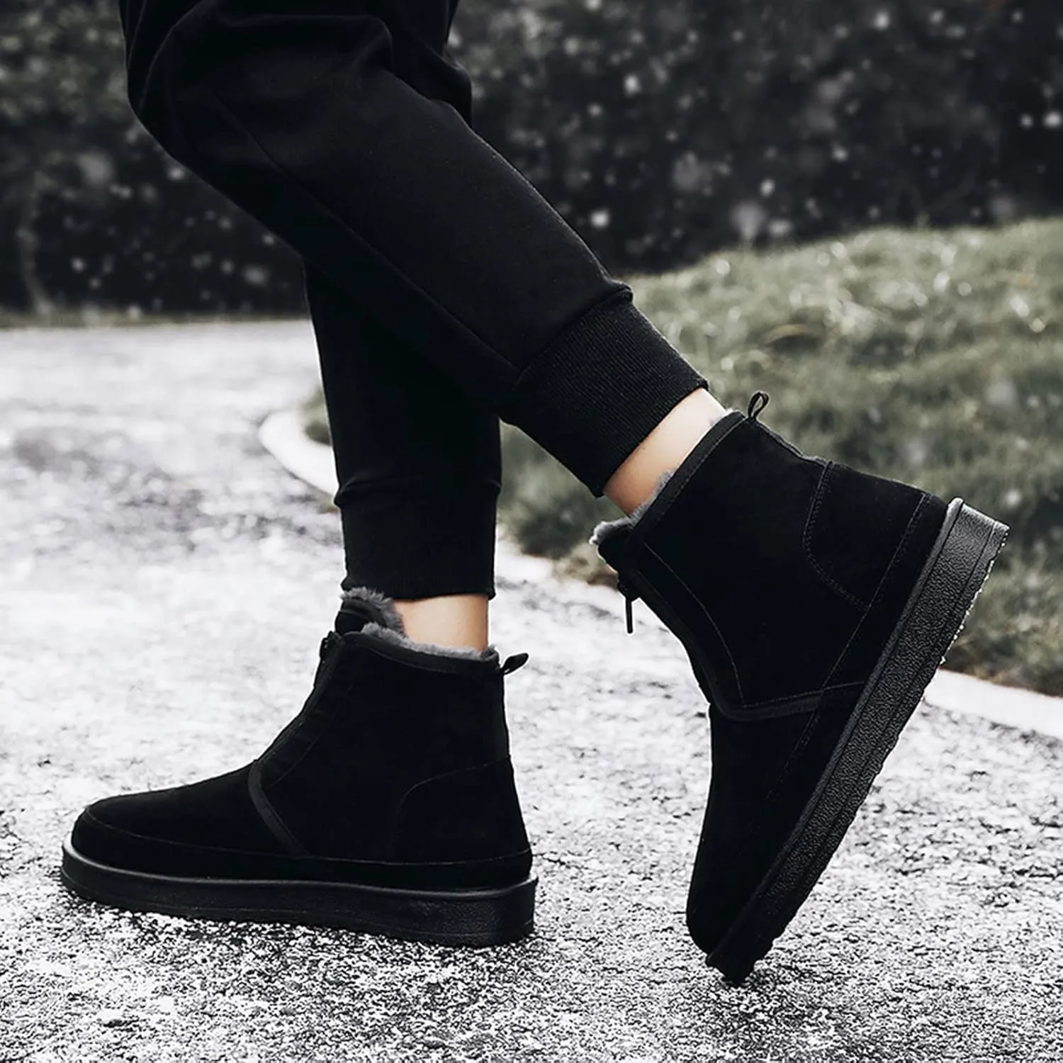 Womens Brown Snow Boots Size 11 Snow Boot Women Wide Ecetana Women Snow Slip on Waterproof Boots 7 Shoes, Female Mid Calf Winter Boots for Women Black Womens Tall Waterproof Boots