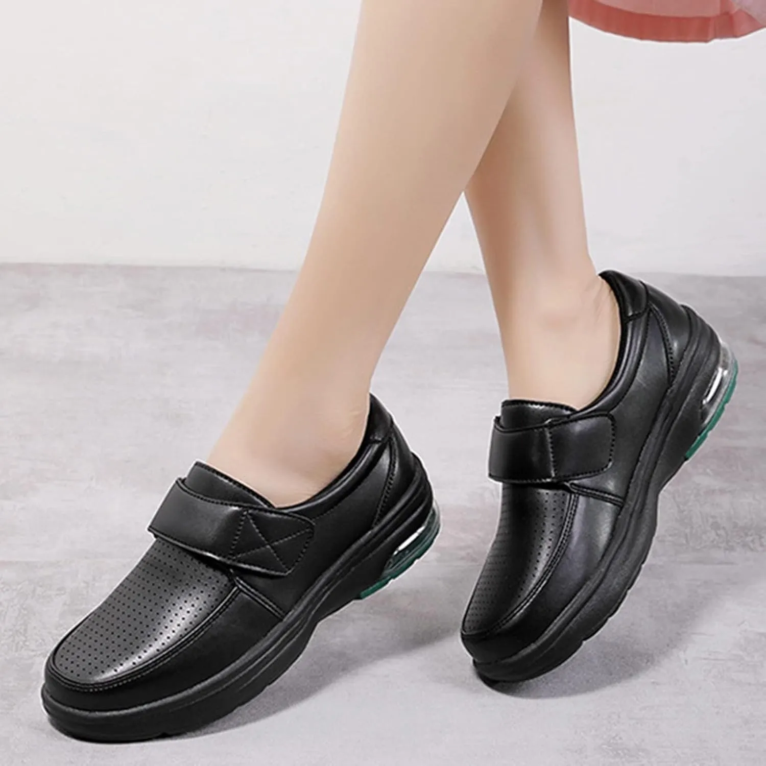 Women's Healthcare Nursing Shoes,Air Cushion Oil and Slip-Resistant Work Nurse Shoes for Women,Comfortable Breathable Orthopedic Walking Chef Shoes,for Hospital/Kitchen