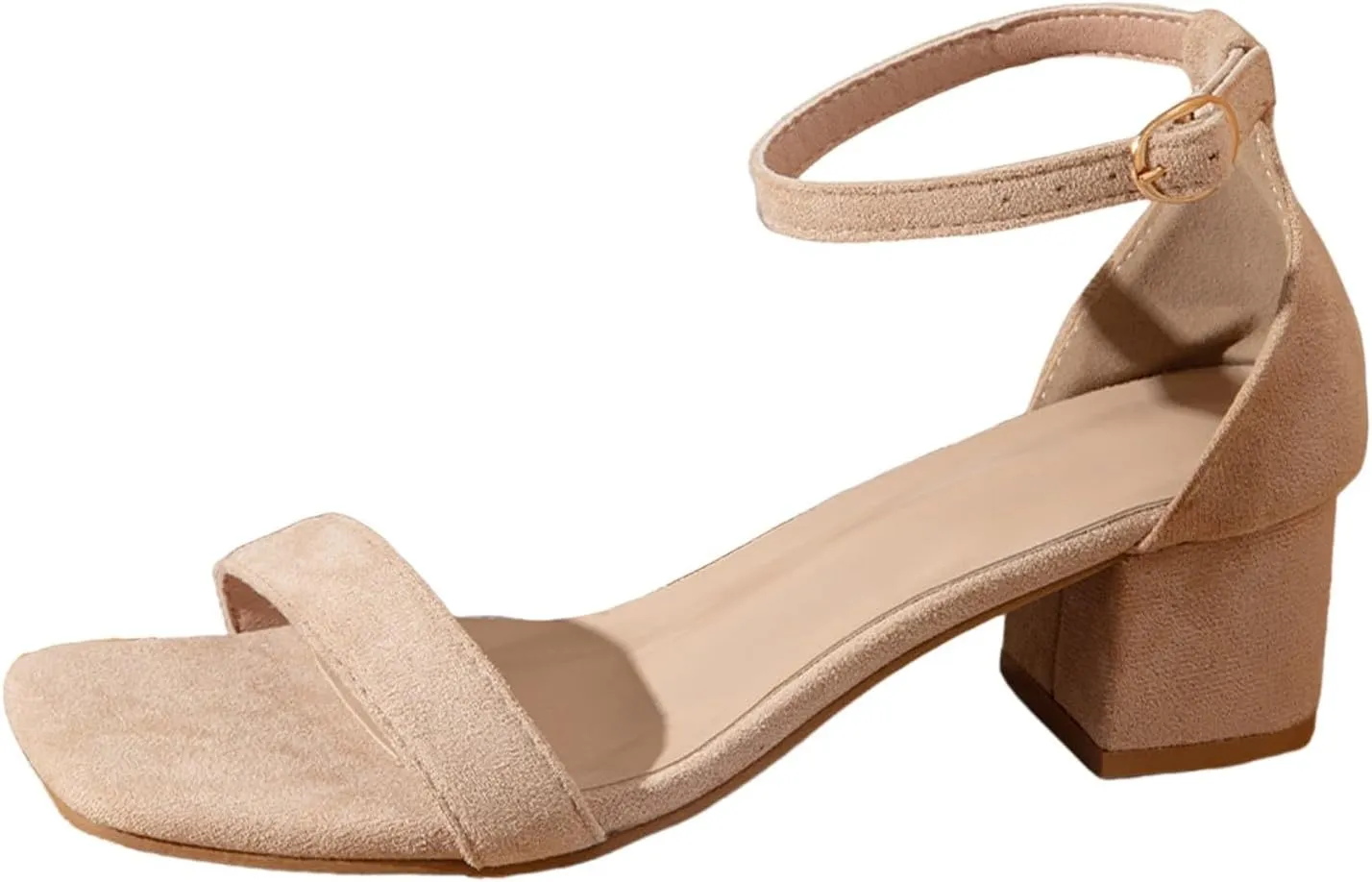 Women's Heels Sandals Arch Support Open Toe Square Toes Slip On Orthopedic Backless Block Sandal Low Heeled Ladies Cushion Footbed Non Slip Summer Comfy Dressy Bridal Shoes For Outdoor Indoor