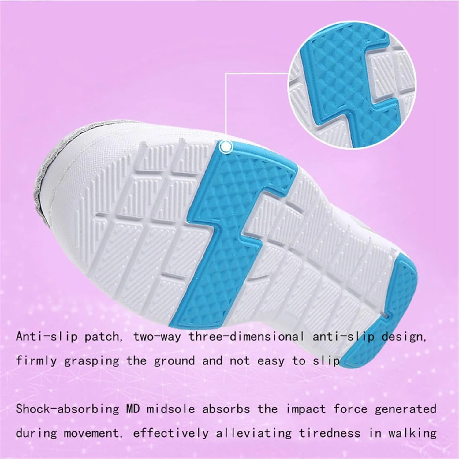 Women's Lightweight Nurse Shoe, Women Casual Summer Hollow Breathable Leather Slip on Nursing Shoes, Comfort Air Cushion Platform Orthopedic Heel Loafers, for Hospital Work