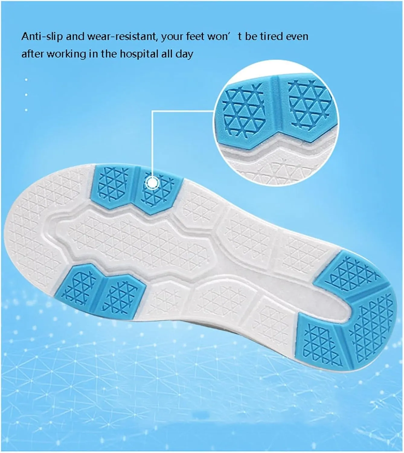 Womens Non Slip Nursing Shoes, Women's Leather Work Wide Fit Comfy Air Cushion Breathable Nursing Shoes, Slip-On Height Increase Orthopedic Shoes, for Medical Care