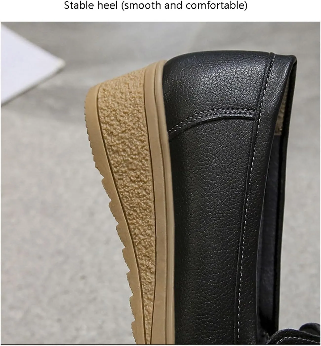 Women's Slip-On Nursing Shoes, Spring Summer Breathable Soft Leather and Slip-Resistant Orthopedic Nursing Work Shoes, Healthcare Breathable Service Loafers, for Hospital Nurse