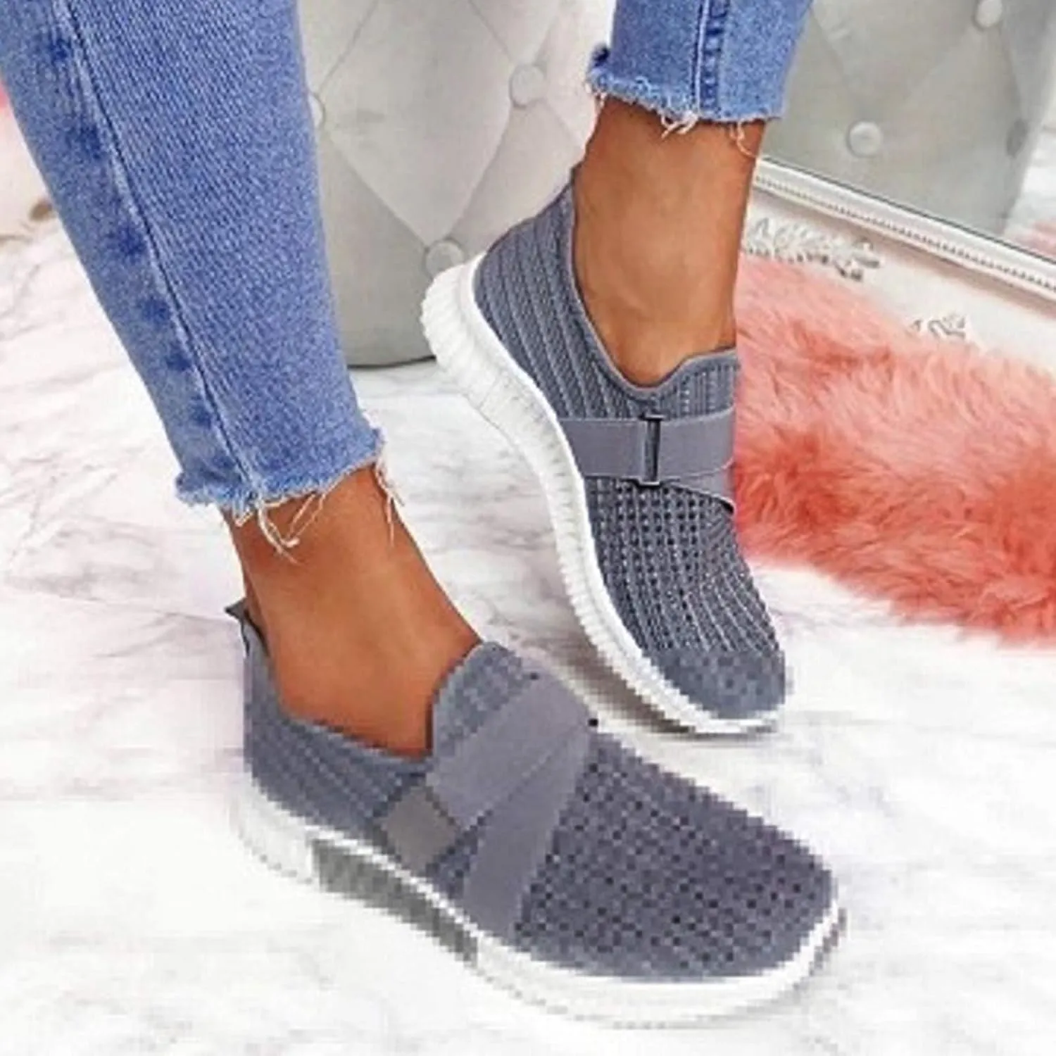 Women's Sneakers Wide Zapatos Ortop??Dicos para Mujer Antideslizantes Black Shoes Women Sneakers Women's Chunky Sneakers Platform Dad Shoes for Women White Non Slip Shoes for Women Nurse