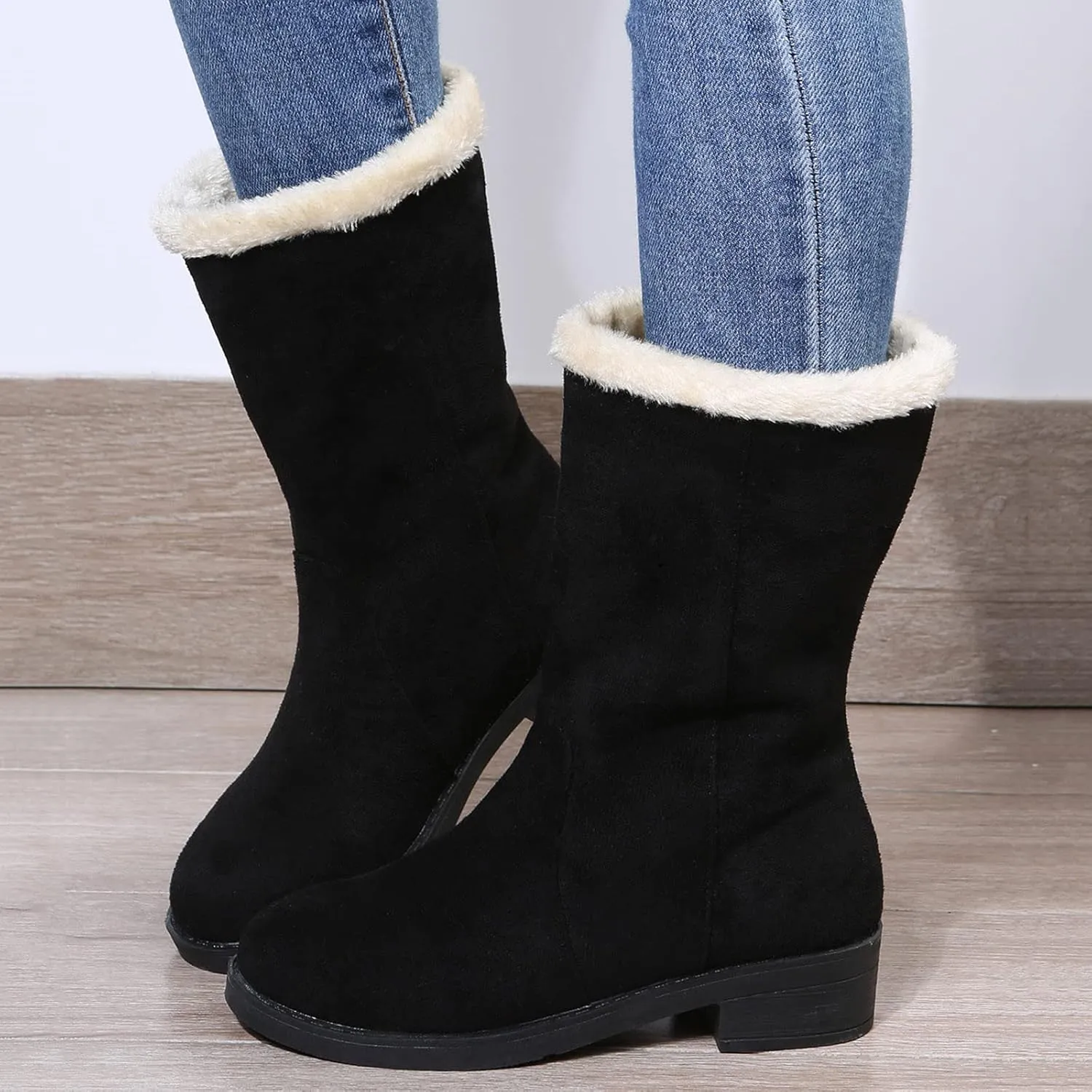 Women's Snow Boots Size 11 Wide Womens Wide Width Winter Ankle Boots Warm Winter Boots Women Cute Working Boots for Women Waterproof Tall Winter Boots for Women Fashion