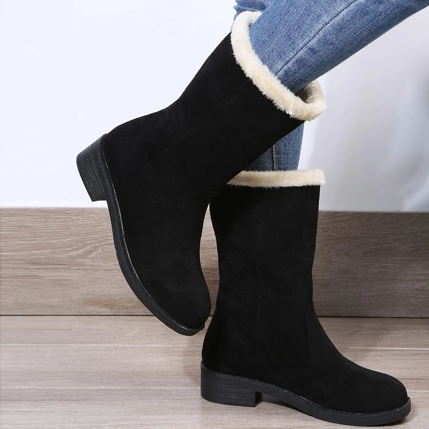 Women's Snow Boots Size 11 Wide Womens Wide Width Winter Ankle Boots Warm Winter Boots Women Cute Working Boots for Women Waterproof Tall Winter Boots for Women Fashion