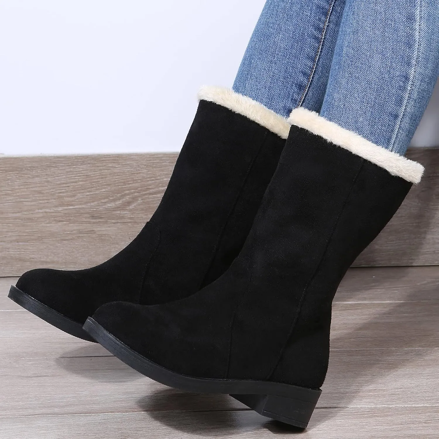 Women's Snow Boots Size 11 Wide Womens Wide Width Winter Ankle Boots Warm Winter Boots Women Cute Working Boots for Women Waterproof Tall Winter Boots for Women Fashion