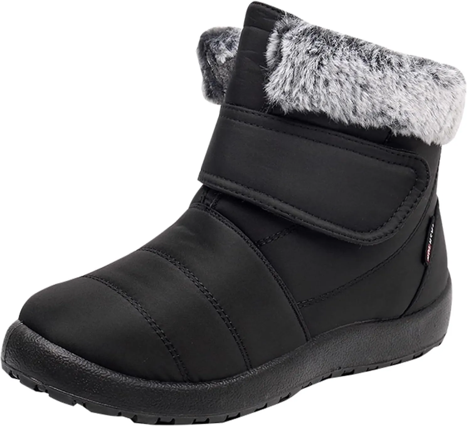 Women's Snow Boots Size 9 All Black Snow Boots for Women Winter Boots Waterproof Cold Weather Womens Hiking Boots Waterproof Size 11 Botas Mujer Invierno