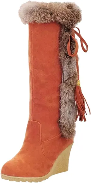 Womens Snow Boots Waterproof Insulated Pull on Snow Booties for Women 2023 Womens Winter Booties Slip on Waterproof Boots for Women Wide Width Womens Tall Winter Boots