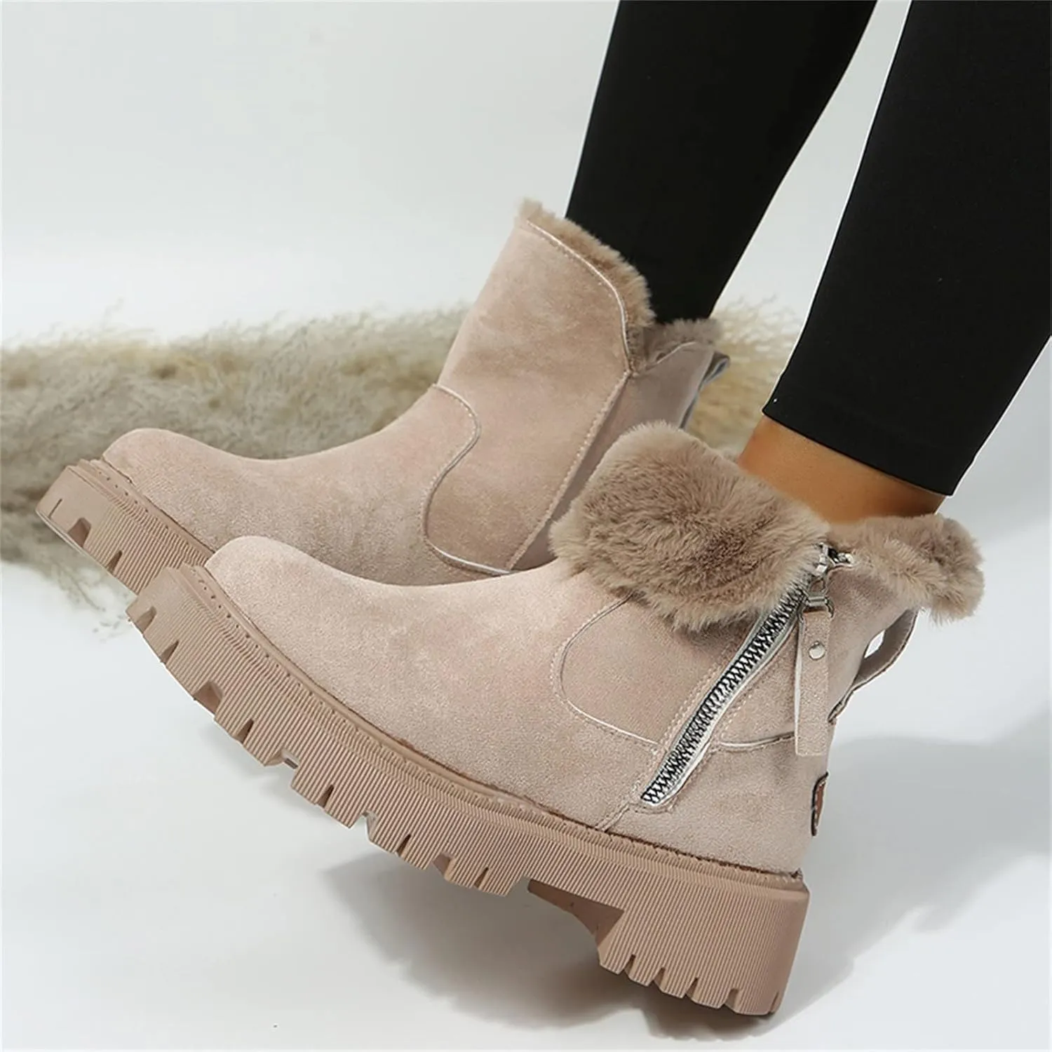 Women's Snow Boots Waterproof Size 11 Womens Size 8 Cute Snow Boots Women Winter Booties Size 11 Zapatos De Mujer Para Nieve Tall Winter Boots for Women Fashion