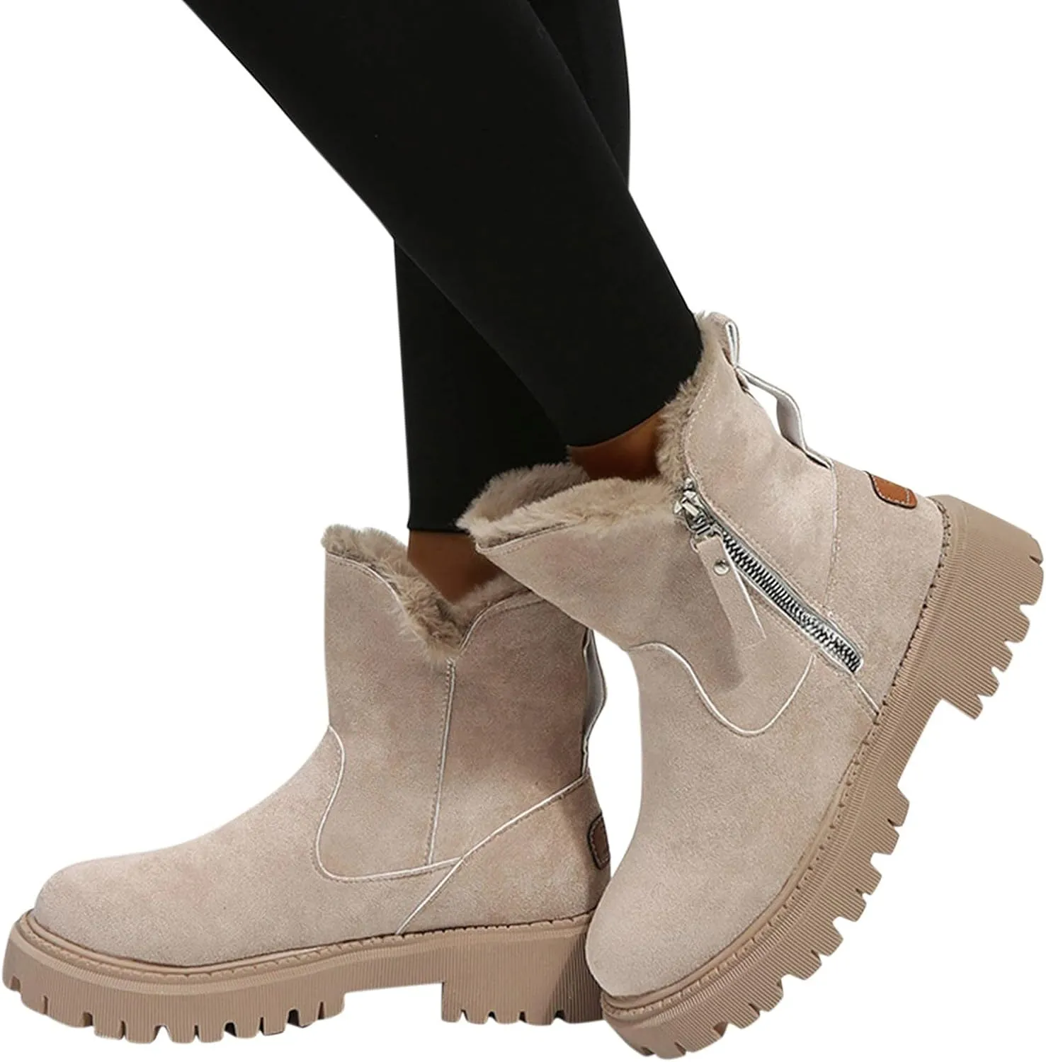 Women's Snow Boots Waterproof Size 11 Womens Size 8 Cute Snow Boots Women Winter Booties Size 11 Zapatos De Mujer Para Nieve Tall Winter Boots for Women Fashion