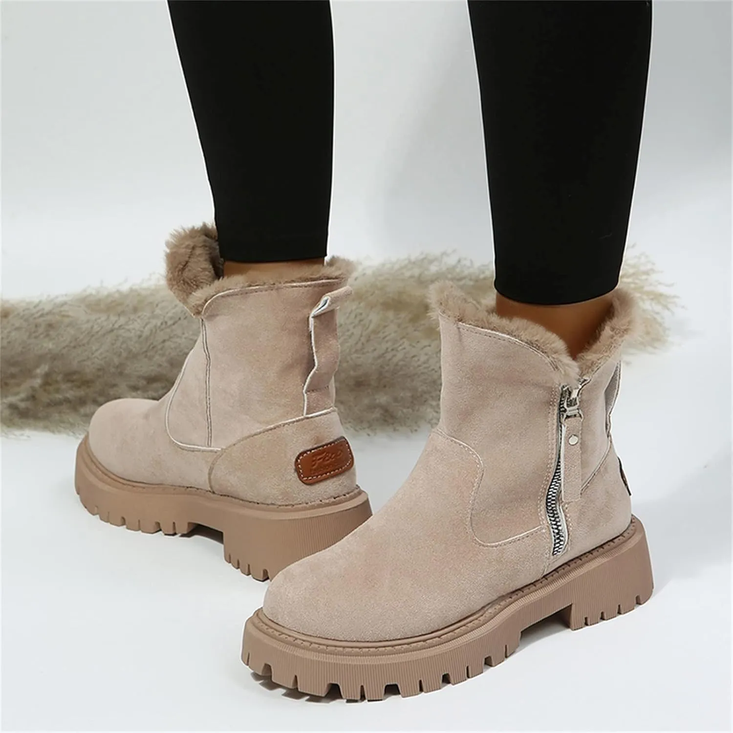 Women's Snow Boots Waterproof Size 11 Womens Size 8 Cute Snow Boots Women Winter Booties Size 11 Zapatos De Mujer Para Nieve Tall Winter Boots for Women Fashion