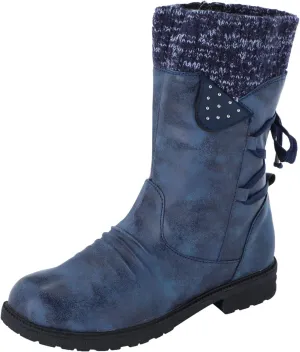 Women's Snow Boots Waterproof Size 12 Womens Tall Snow Boots Waterproof Wide Calf Winter Boots for Women Plus Size Outdoor Boots Women Slip on Tall Winter Boots for Women Fashion