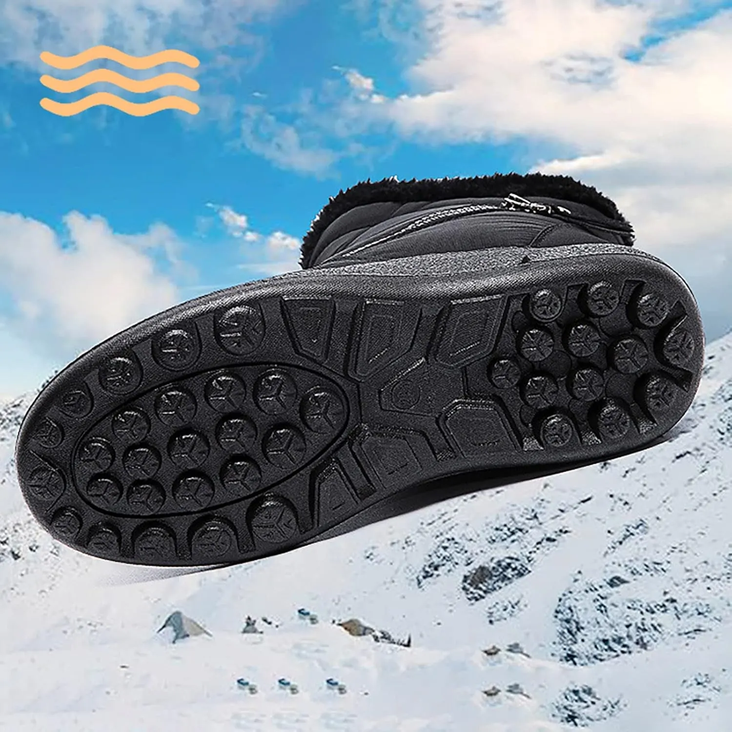 Women's Snow Boots Wide Orthopedic Snow Boots for Women Size 7 Women's Waterproof Winter Boots Women's Winter Boots Insulated Size 7.5 New Botas Impermeables Para La Nieve De Mujer