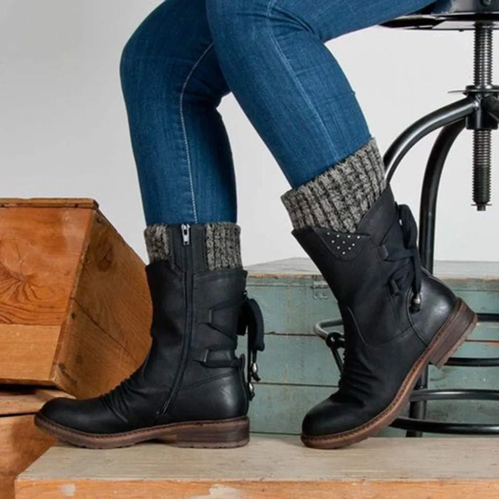 Women's Waterproof Non-Slip Warm Ankle Snow Boots Snow Boots for Women Cute Size 12 Women's Ankle Winter Boots Wide Width Winter Boot Women Waterproof Botas De Invierno Para Mujer Contra Agua