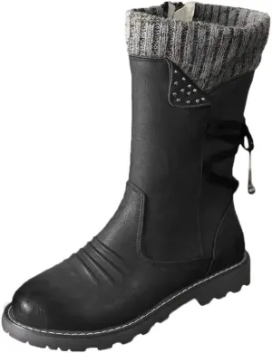 Women's Waterproof Non-Slip Warm Ankle Snow Boots Snow Boots for Women Cute Size 12 Women's Ankle Winter Boots Wide Width Winter Boot Women Waterproof Botas De Invierno Para Mujer Contra Agua