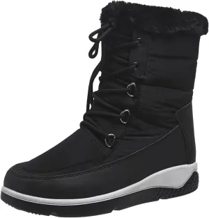 Womens Waterproof Winter Boots 10w Wide Calf Women's Winter Boots Waterproof Sexy Womens Wide Calf Pull on Snow Boots Womens Waterproof Boots Size 11 Womens Warm Winter Boots Wide Width