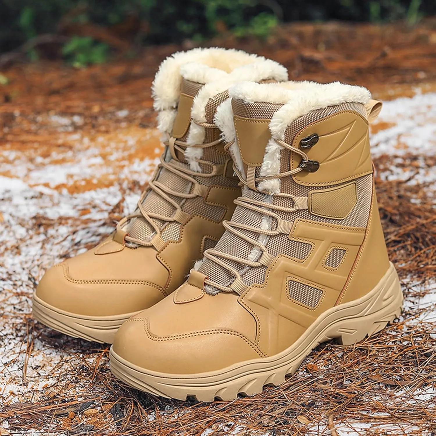 Womens Waterproof Winter Boots 11 Wide Boho Winter Ankle Boots for Women Low Heel Brown Snow Boots for Women Tall Winter Boots for Women Womens Slip on Winter Boots Wide Deals Cheap