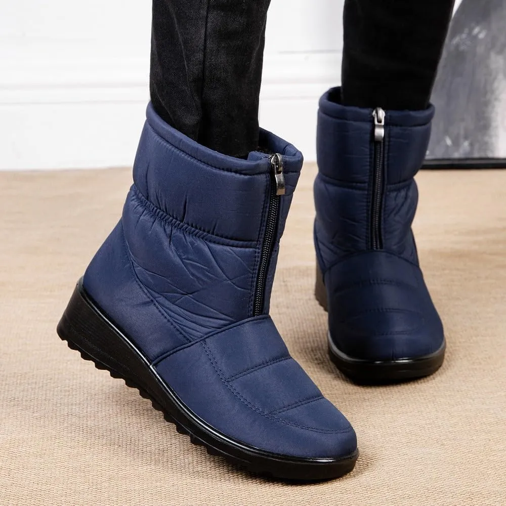 Womens Waterproof Winter Boots 11 Wide Boho Winter Ankle Boots for Women Low Heel Brown Snow Boots for Women Tall Winter Boots for Women Womens Slip on Winter Boots Wide Deals Cheap