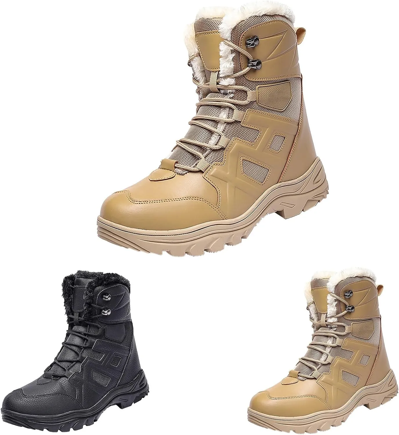 Womens Waterproof Winter Boots 11 Wide Boho Winter Ankle Boots for Women Low Heel Brown Snow Boots for Women Tall Winter Boots for Women Womens Slip on Winter Boots Wide Deals Cheap