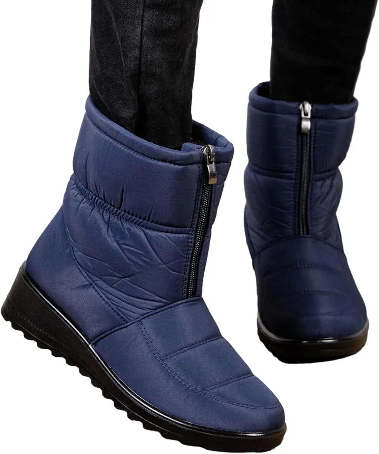 Womens Waterproof Winter Boots 11 Wide Boho Winter Ankle Boots for Women Low Heel Brown Snow Boots for Women Tall Winter Boots for Women Womens Slip on Winter Boots Wide Deals Cheap