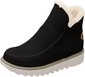 Womens Winter Snow Boots Ankle Women's Wide Width Waterproof Slip on Ankle Boots for Swollen Feet Women Winter Snow Boots Platform Winter Womens Boots Ankle Botas Invierno Mujer Nieve